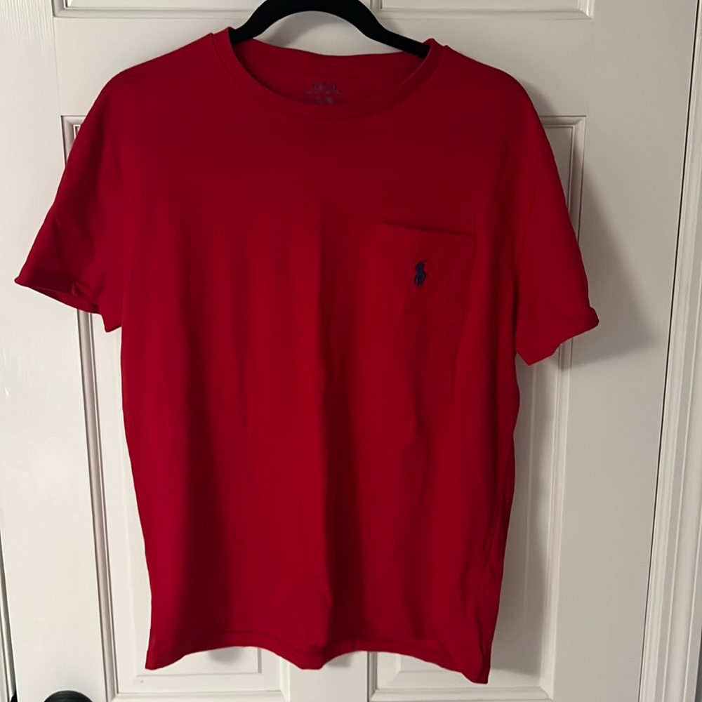 Ralph Lauren Mens Classic Basic T-Shirt, Red